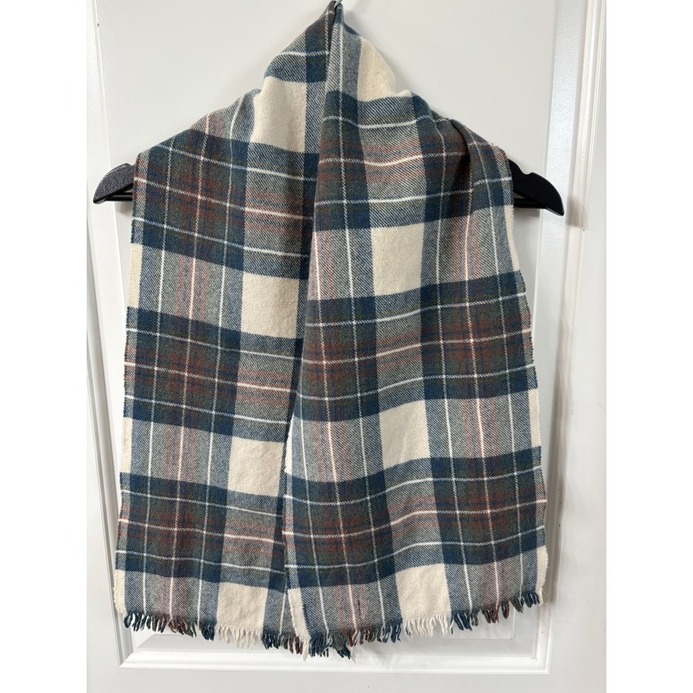 Glenscot Tartan Scarf Plaid Scottish Dress 100% Wool Made In Scotland 50"x10.75"